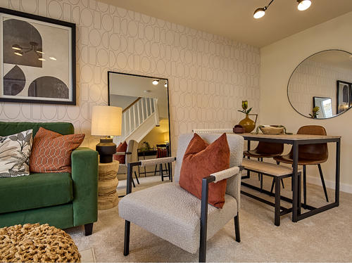 Image of the living area in the showhome at Dunford Drive.