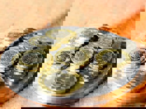 A pile of coins 