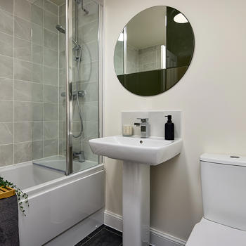 Image of the bathroom in the showhome at Dunford Drive.