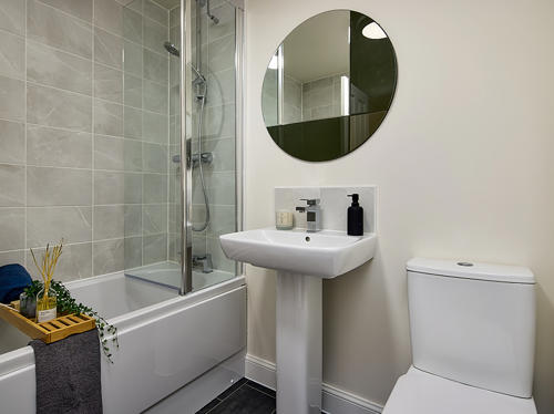 Image of the bathroom in the showhome at Dunford Drive.