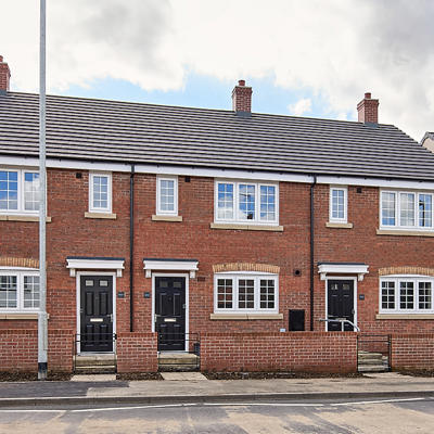 Image of the front of properties at Farmside Green.