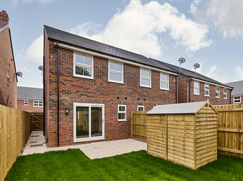 Image showing the rear garden at 23 Woffinden Rise, Beverley.