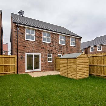 Image showing the rear garden at 21 Woffinden Rise, Beverley.