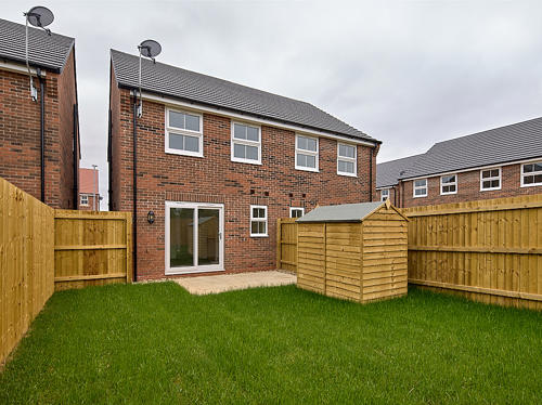 Image showing the rear garden at 21 Woffinden Rise, Beverley.