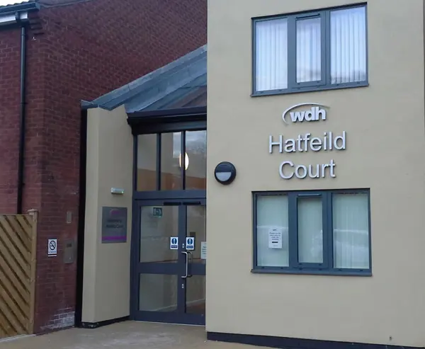 Image showing the entrance at Hatfield Court.