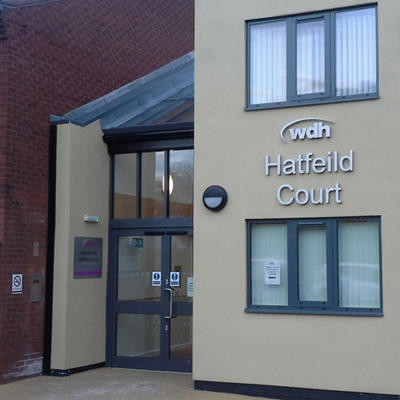 Image showing the entrance at Hatfield Court.