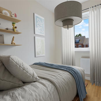 Image showing the third bedroom at Plot 5, Farmside Green, Leaconfield.