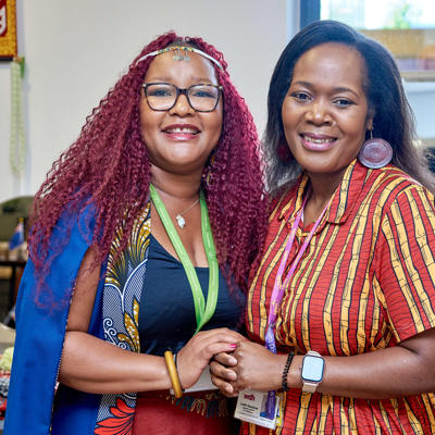 Two employees at our Cultural Event.