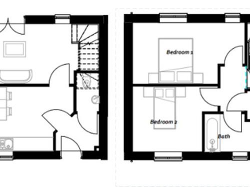 2 Bedroom Floor Plan