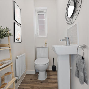 Image showing the downstairs WC at Plot 5, Farmside Green, Leaconfield.