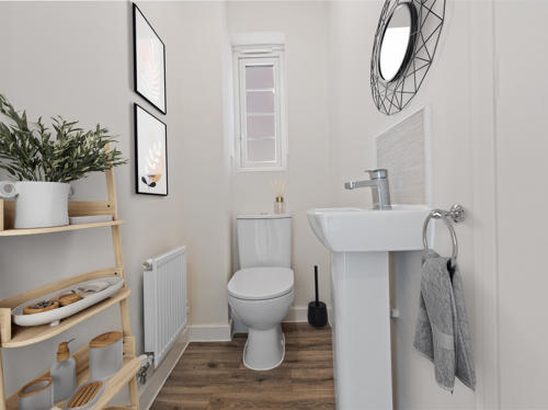 Image showing the downstairs WC at Plot 5, Farmside Green, Leaconfield.