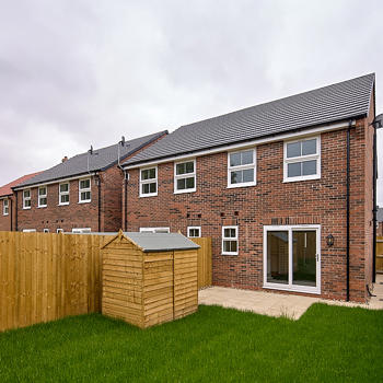 Image showing the rear garden at 20 Woffinden Rise, Beverley.