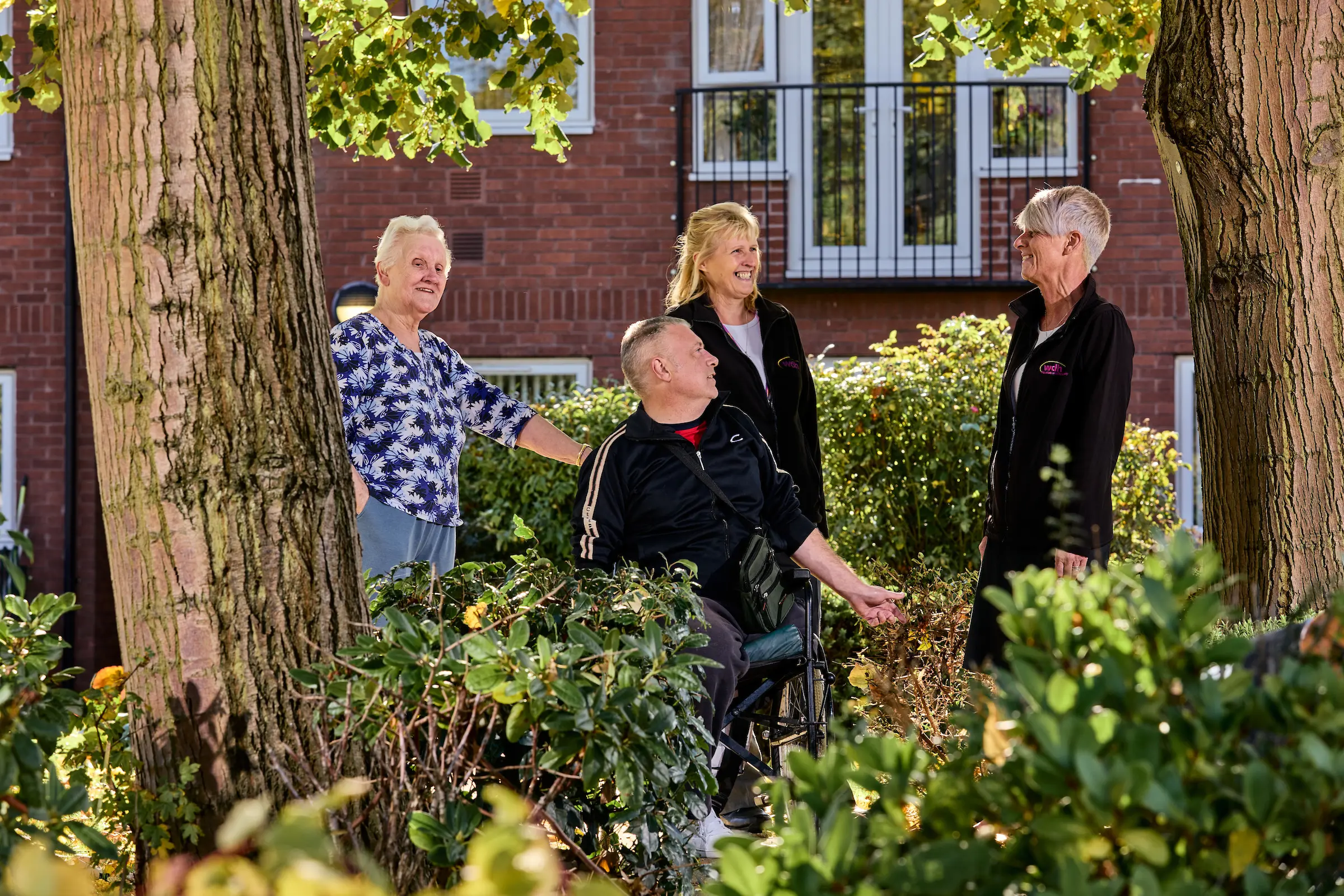Image of tenants outside Bembridge Court.