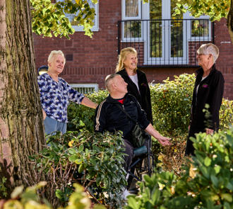 Image of tenants outside Bembridge Court.